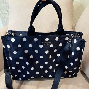 Kate Spade Little Better Sam Sunshine dot Large nylon zip top tote bag